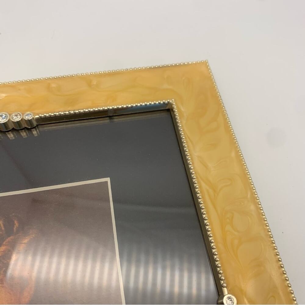 Gold Enamel Rhinestone Picture Frame - Picture 5 of 10